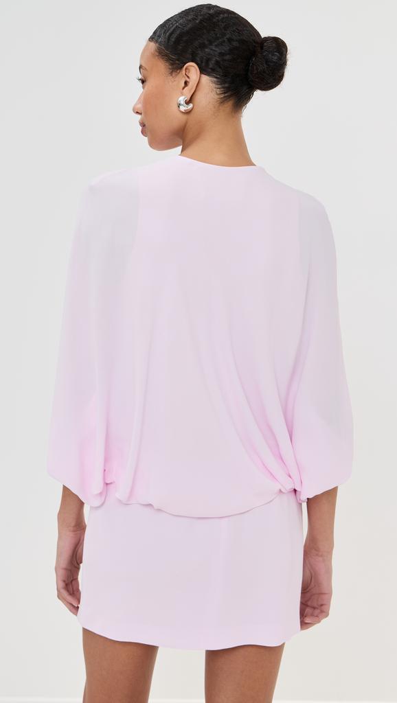 Brandon Maxwell The Edith Deep V Cape Mini Dress