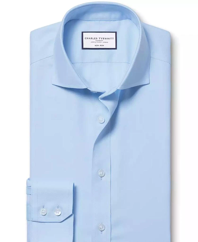 Charles Tyrwhitt Men's Slim-Fit Non-Iron Solid Twill Dress Shirt 4