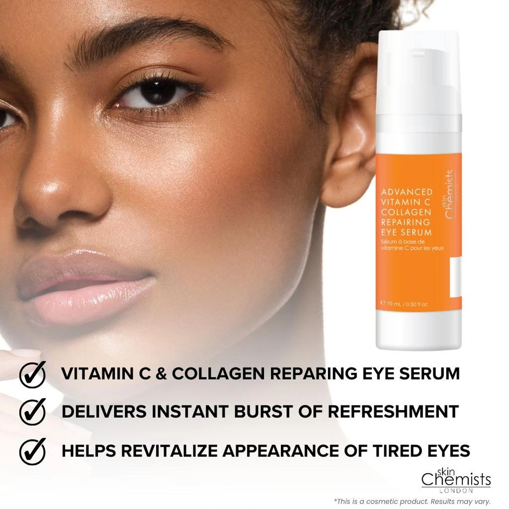skinChemists Advanced Vitamin C Collagen Repairing Eye Serum 15ml Twin Value Savings Pack 3