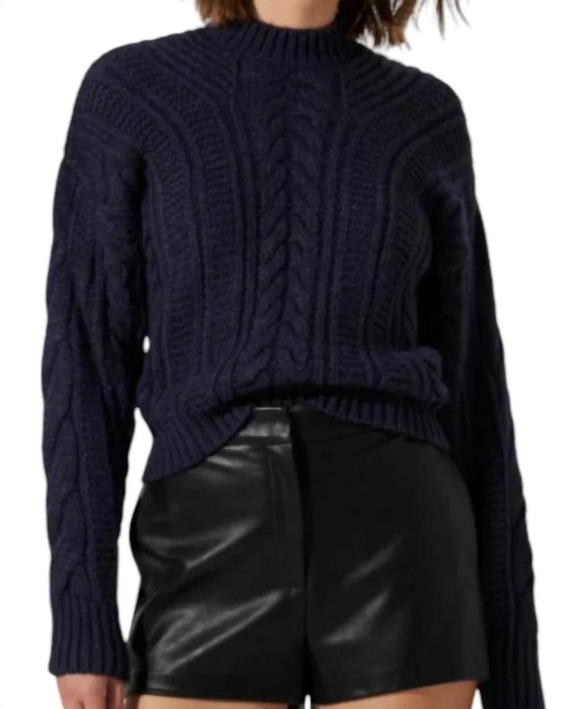 ASTR Laverne Sweater In Navy 1