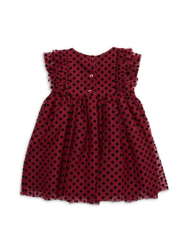 Pippa & Julie ​​Baby Girl's Two-Piece Polka Dot Dress & Bloomers Set
