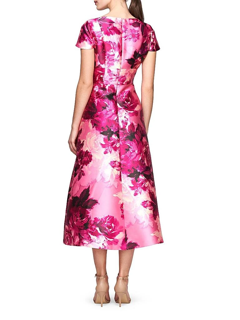 Kay Unger Tierney Floral Tea-Length Dress 3