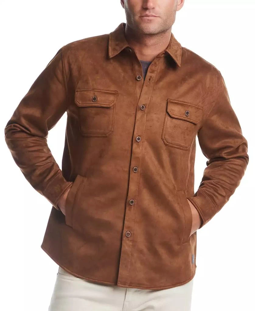 Weatherproof Vintage Men's Faux-Suede Shirt Jacket 1