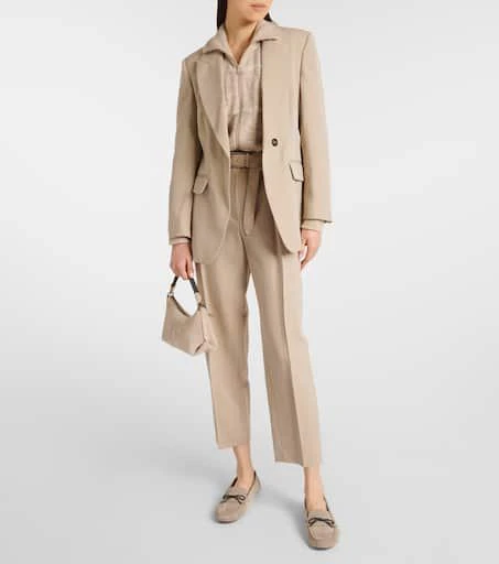 Brunello Cucinelli Wool-blend straight pants 2