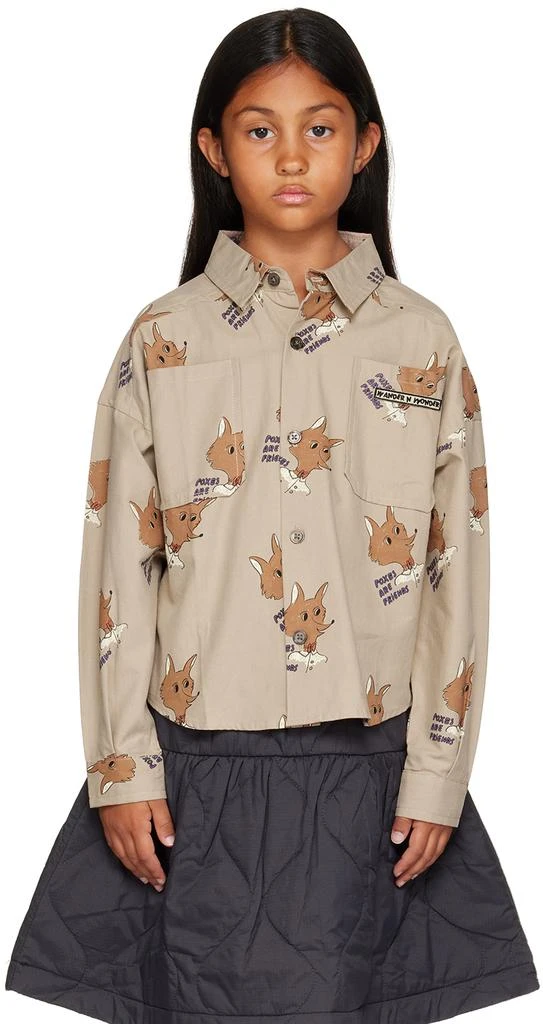 Wander & Wonder Kids Beige Button Down Shirt 1