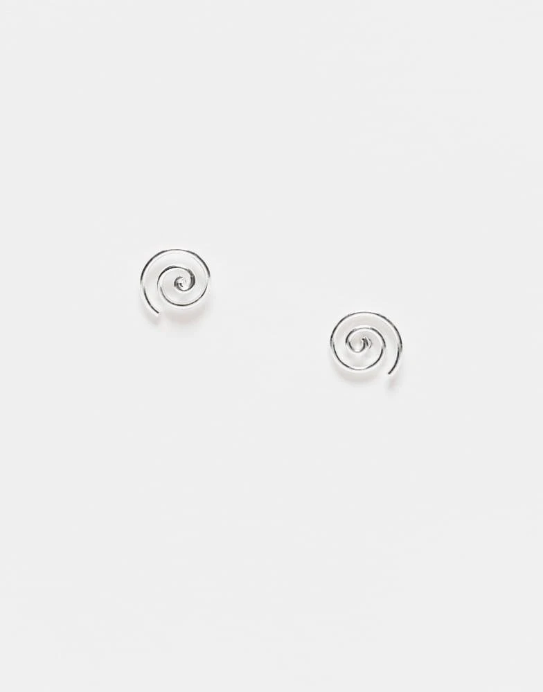 Kingsley Ryan Kingsley Ryan swirl stud earrings in  silver