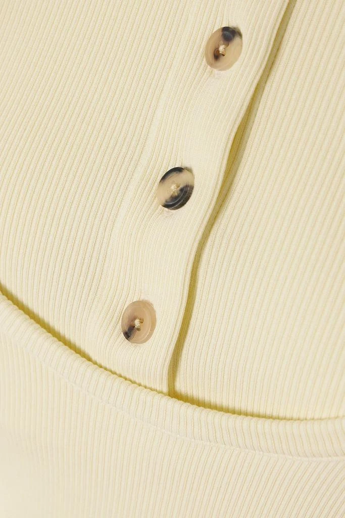 A.W.A.K.E. Mode Layered ribbed cotton-blend jersey top 4