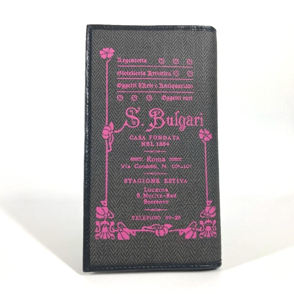 BVLGARI pink Pvc Leather Long Wallet (Bi-Fold) (Pre-Owned)