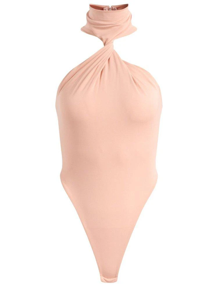 ELISABETTA FRANCHI Elisabetta Franchi Twist Detailed Halterneck Bodysuit