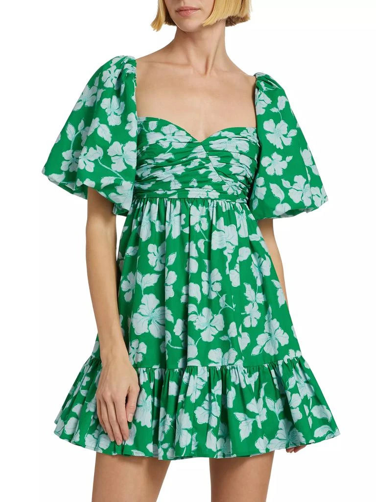 AMUR Martine Floral Puff-Sleeve Minidress 3