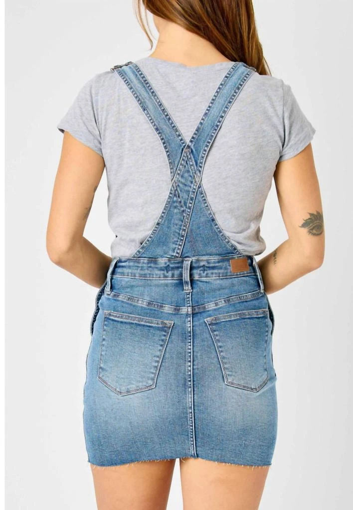 Judy Blue Fancy Like Denim Overall Skirt In Medium Wash 4