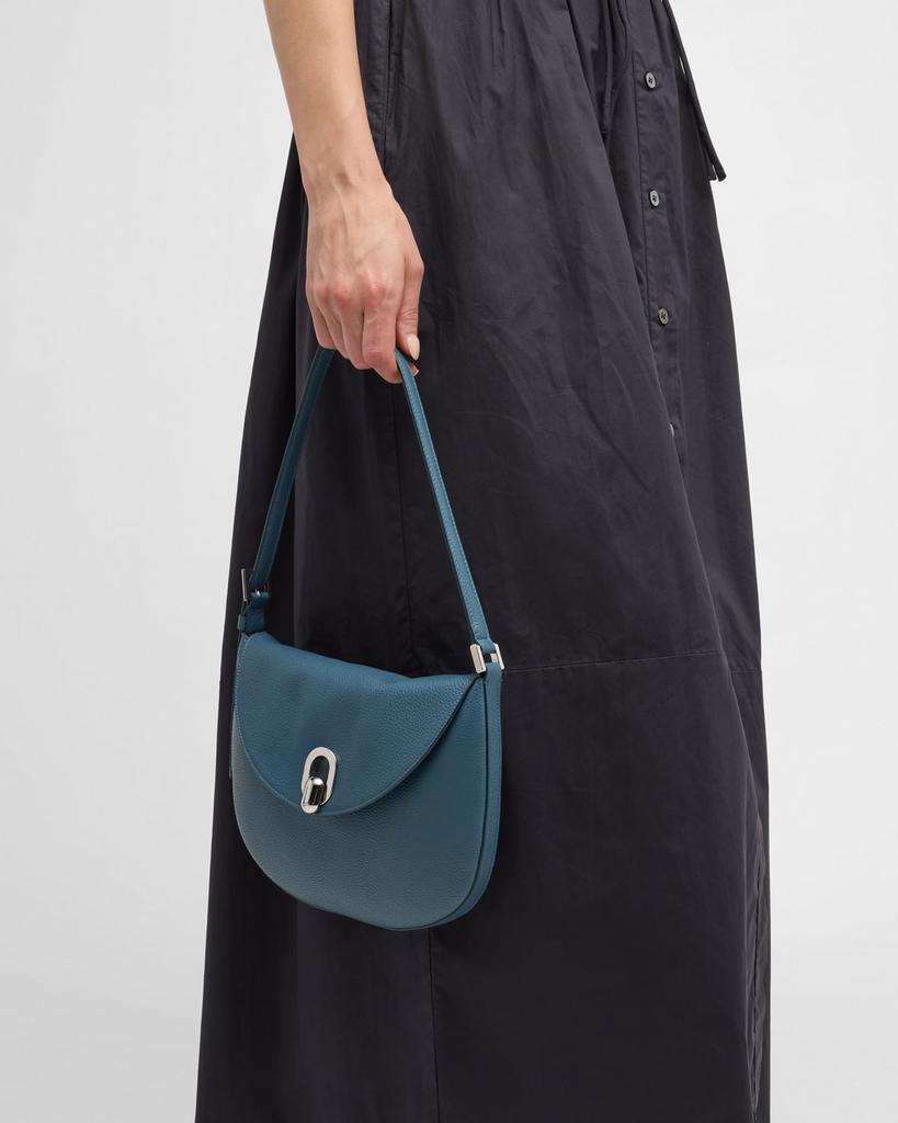 SAVETTE Tondo Small Grain Leather Hobo Bag