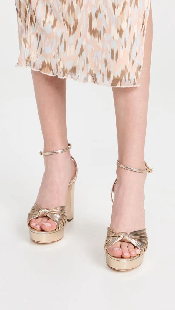 Loeffler Randall Rivka Leather Knot Platform Sandals 3