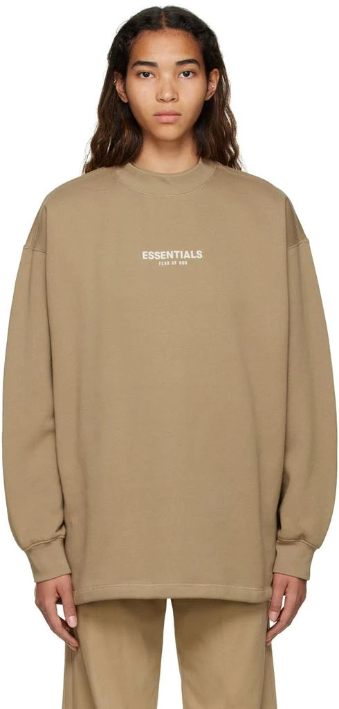 Fear of God ESSENTIALS Tan Cotton Sweatshirt 1