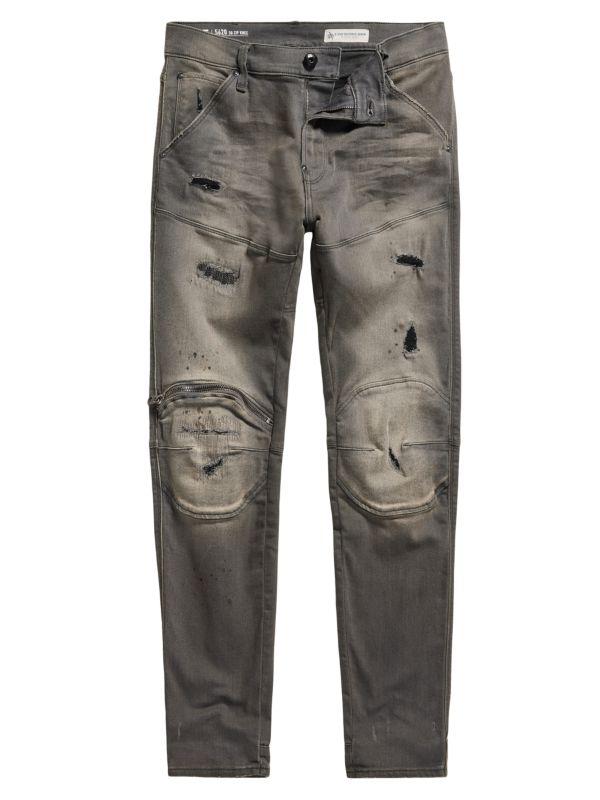 G-Star RAW High Rise Distressed Skinny Jeans