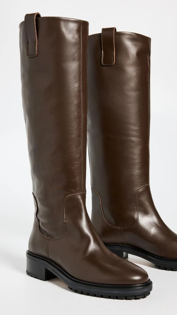 AEYDE Henry Calf Leather Moka Riding Boots 4