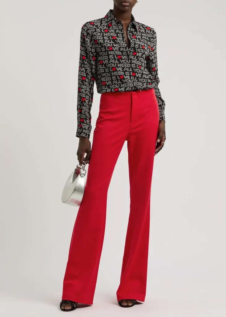 Alice + Olivia Yuki boot-cut jersey trousers 4
