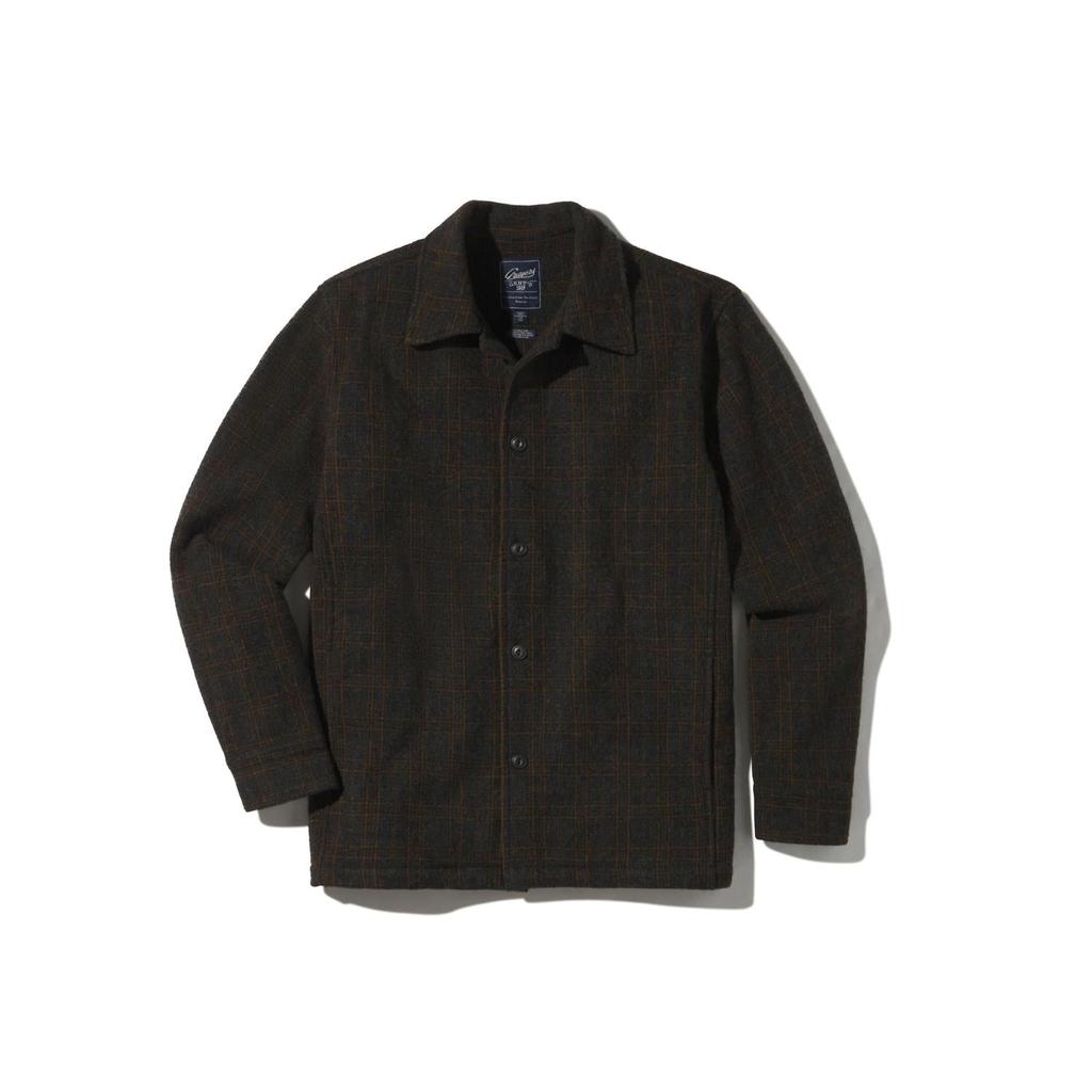 Grayers Watson Wool Car Coat In Heather Charcoal Brown Windowpane