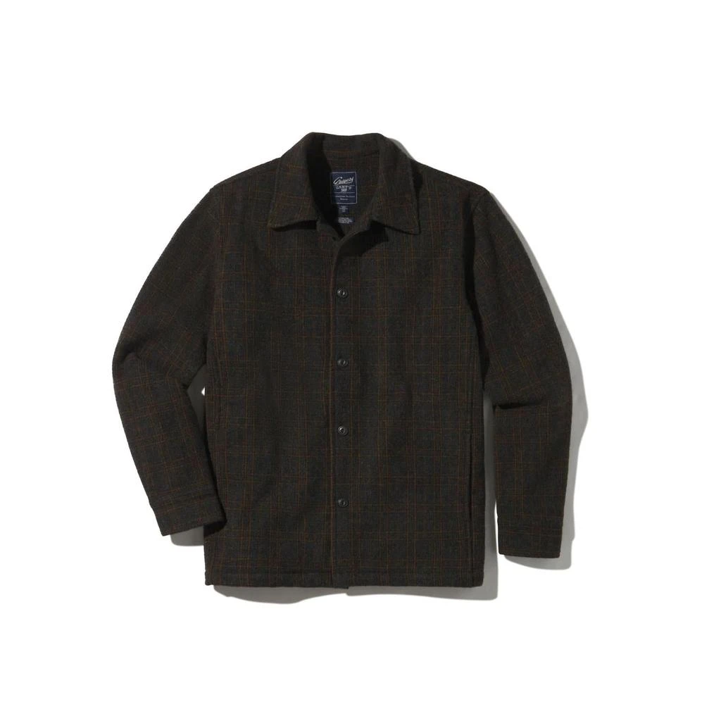 Grayers Watson Wool Car Coat In Heather Charcoal Brown Windowpane 1