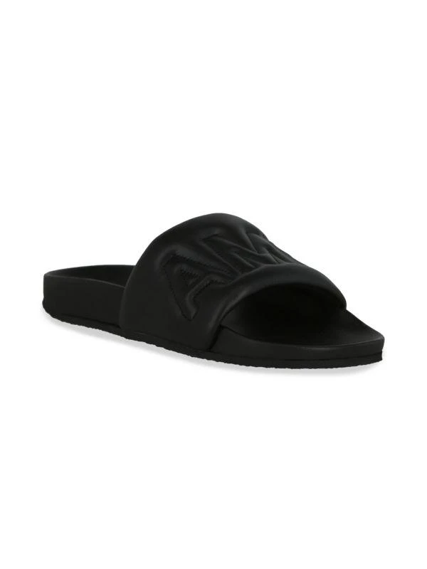 Ambush Quilted Logo Leather Slides 2