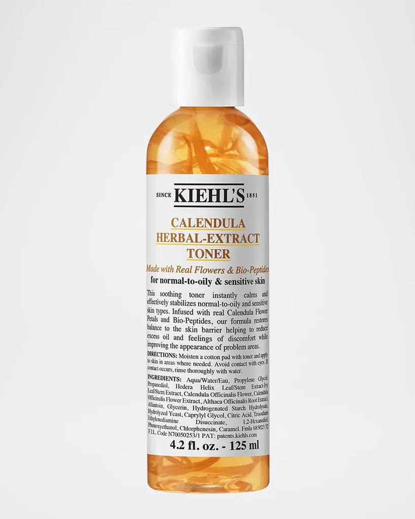 Kiehl's Calendula Herbal Extract Alcohol-Free Toner, 4.2 oz./ 124 mL