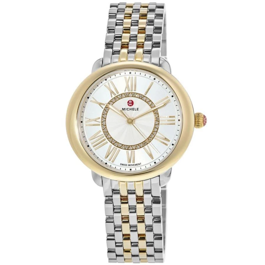 Michele Serein Mid Two-Tone 18K Gold Diamond Dial Women's Watch MWW21B000148 1