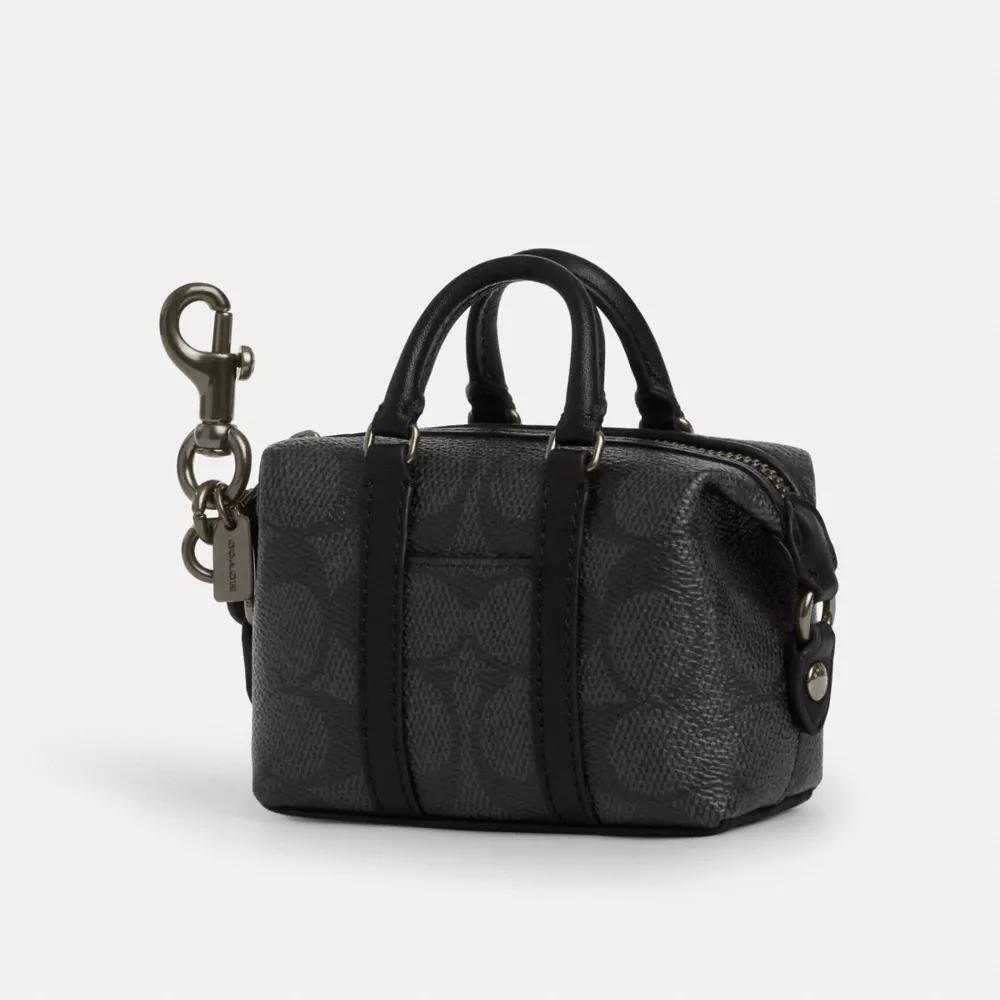 Coach Mini Trekker Bag Charm In Signature Canvas