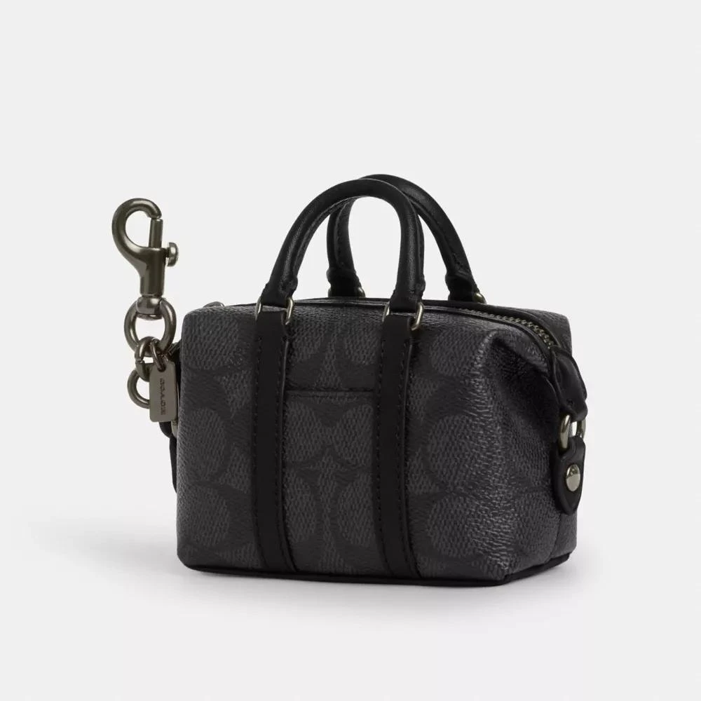 Coach Mini Trekker Bag Charm In Signature Canvas 1