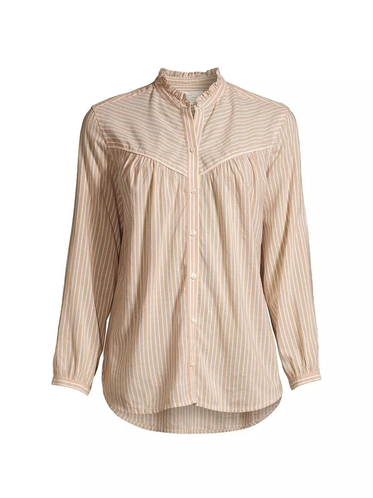 Birds of Paradis Ruth Pinstriped Cotton-Blend Shirt 1