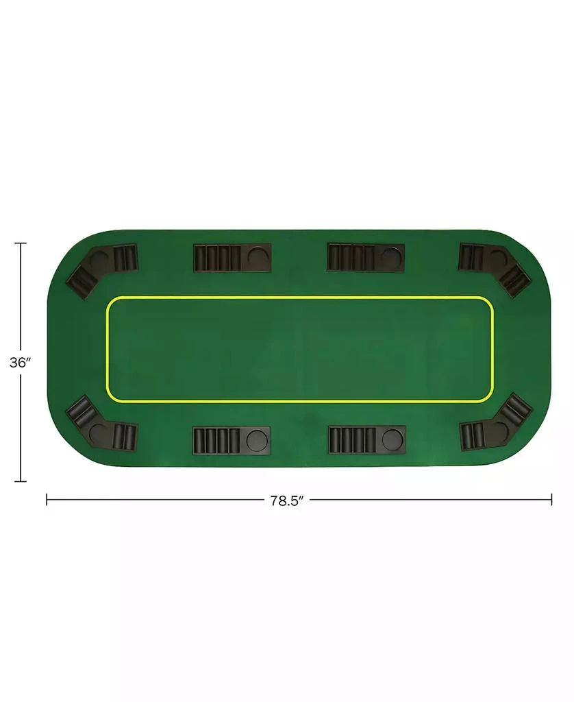 Trademark Global Trademark Poker 80" Deluxe Texas Holdem Folding Poker Tabletop 6