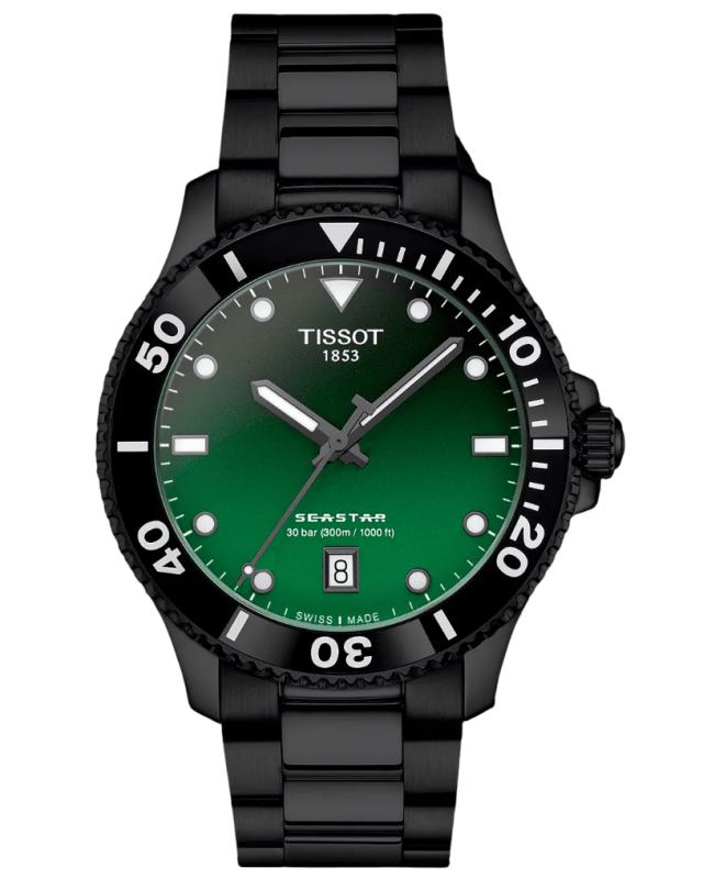 Tissot Tissot Seastar 1000 Quartz Graded Green-Black Dial PVD Stainless Steel Men's Watch T120.410.33.091.00