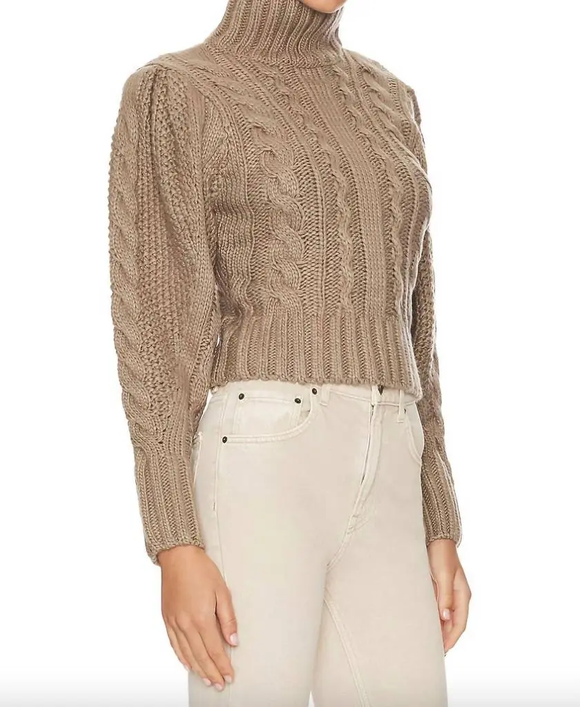 ASTR Astr - HAISLEY CABLE KNIT TURTLENECK SWEATER