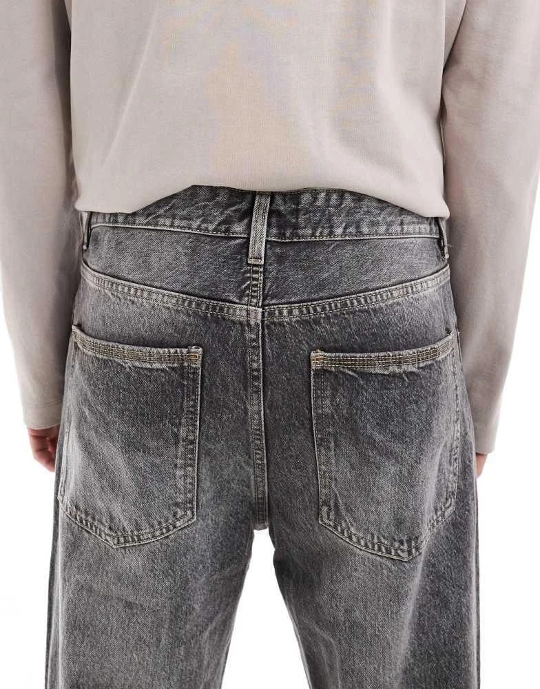 Bershka Bershka 90s straight jean in washed grey 3