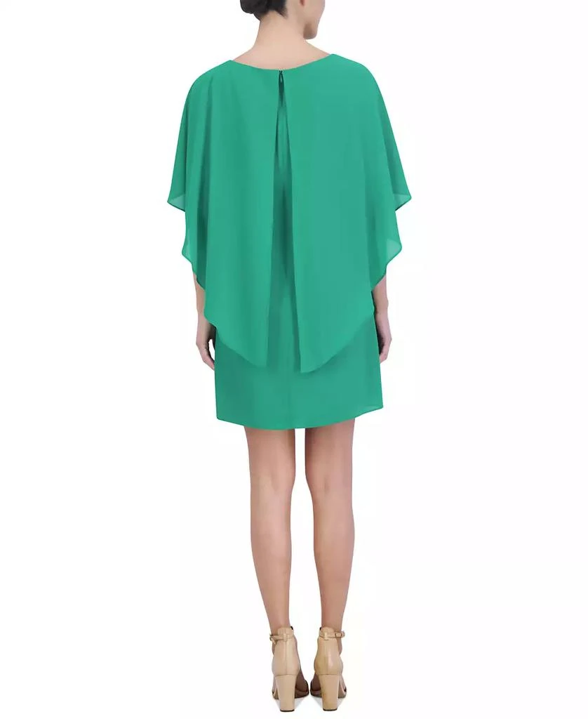Jessica Howard Women's Rhinestone-Embellished Capelet Shift Dress 2