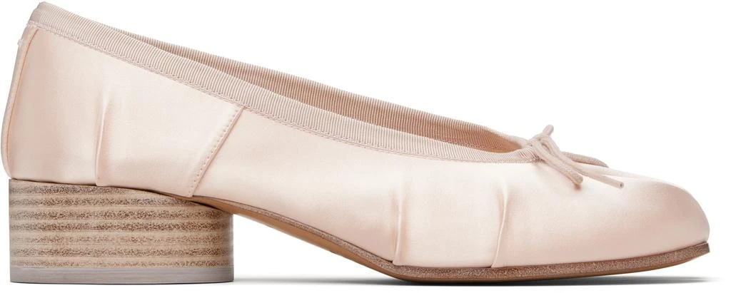 MAISON MARGIELA Pink Tabi Satin Ballerina Heels