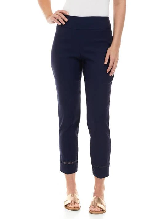 Crown & Ivy™ Ivy Womens Millennium Crochet Ankle Pants 1