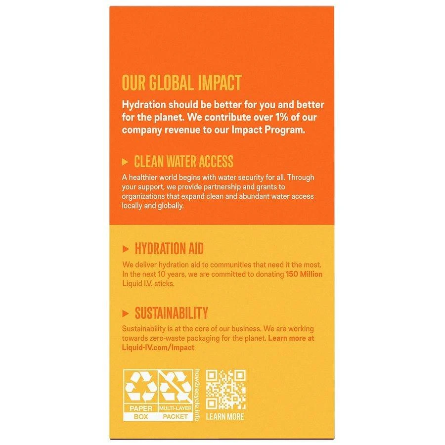 Liquid I.V. + Immune Support Electrolyte Drink Mix Tangerine, 10ct 2