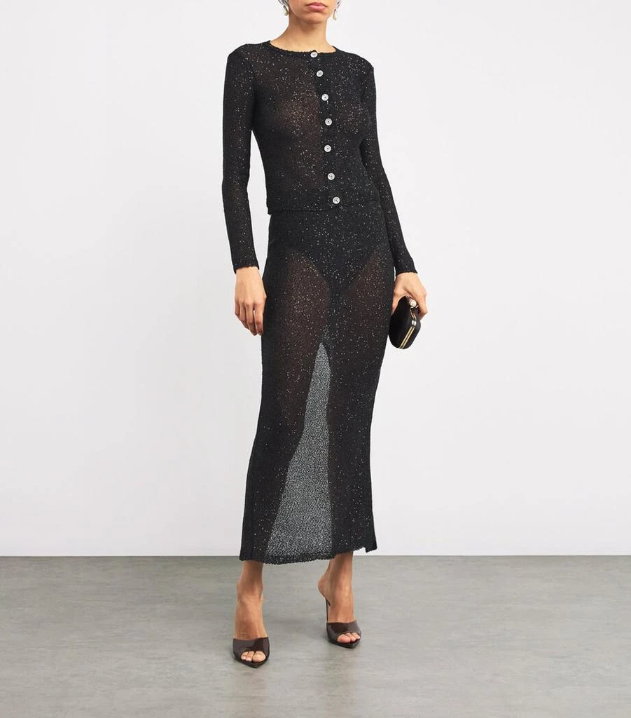 Alessandra Rich Sequinned Midi Skirt 2