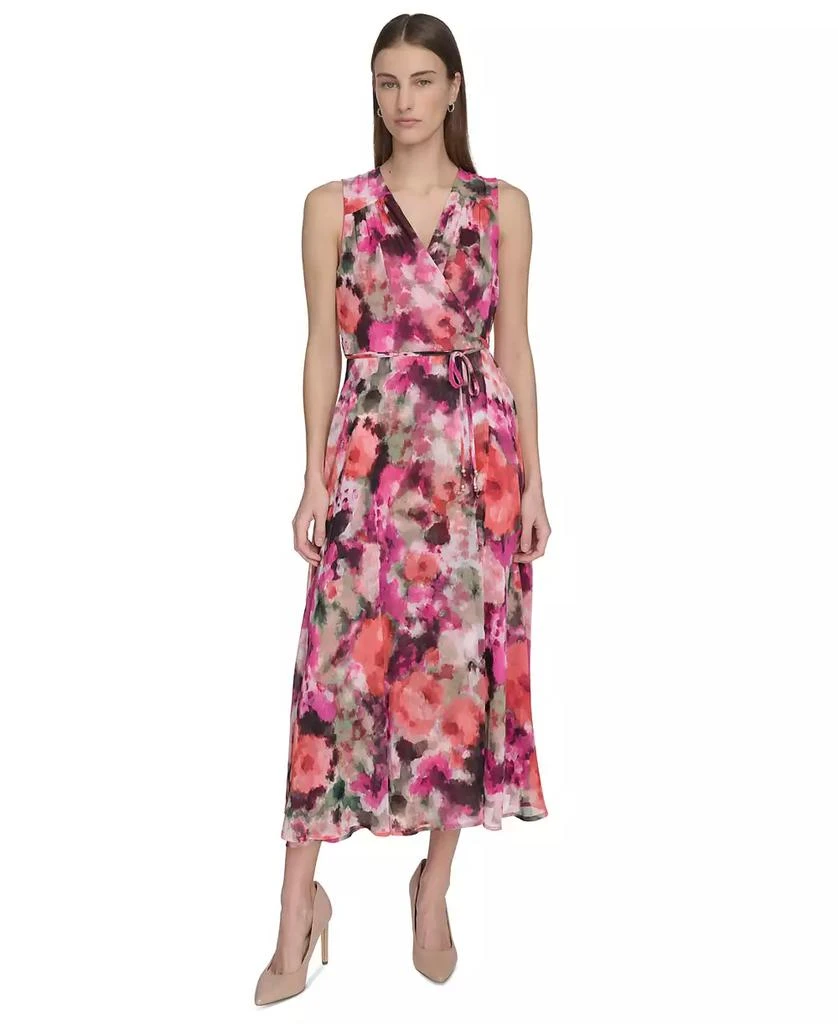 Calvin Klein Petite Floral-Print Maxi Dress 1