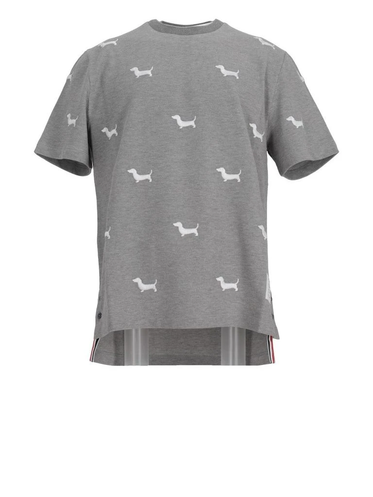 Thom Browne Thom Browne Dog-Embroidered Crewneck T-Shirt 1