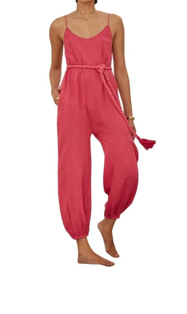 Carolina K Balloon Jumpsuit In Rose 1