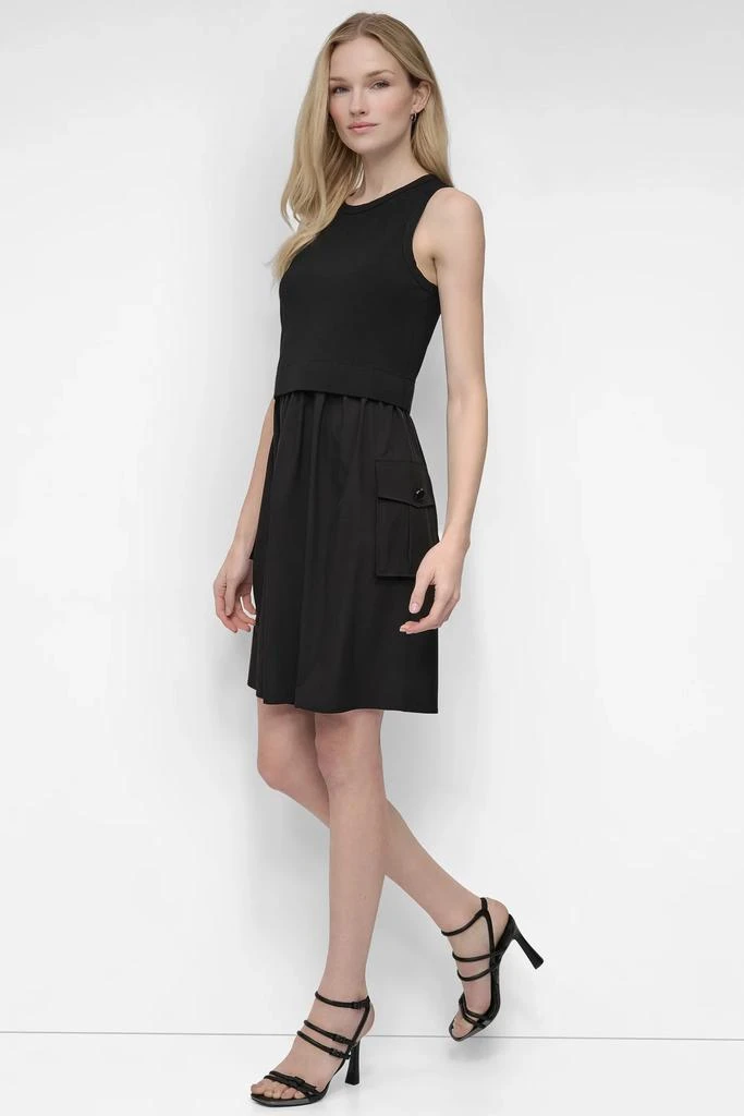 DKNY MIXED MEDIA CARGO A-LINE DRESS 3