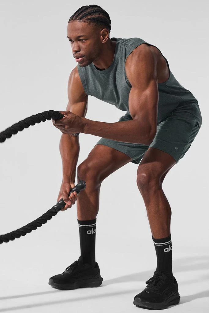 Alo Conquer Muscle Tank - Charcoal Green Heather 5