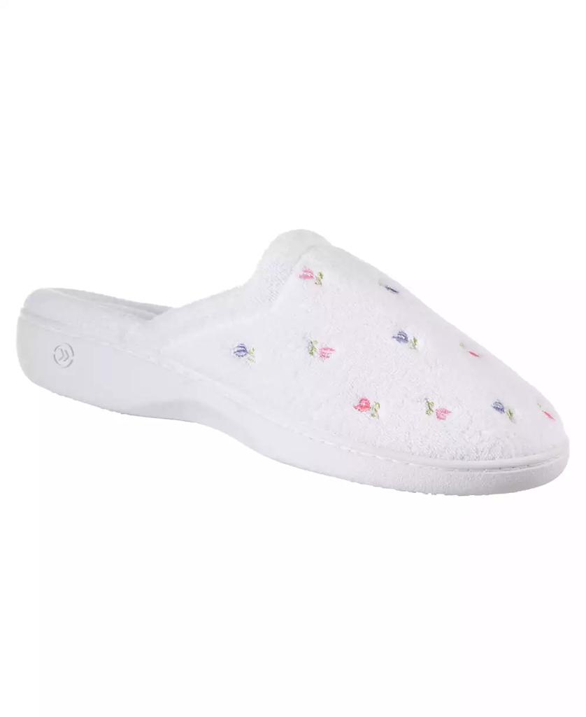 Isotoner Signature Women's Secret Sole Embroidered Clog Slippers