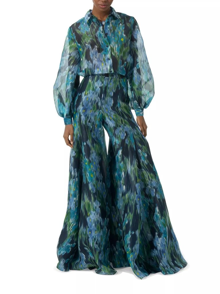 Carolina Herrera Floral Silk Palazzo Pants 2