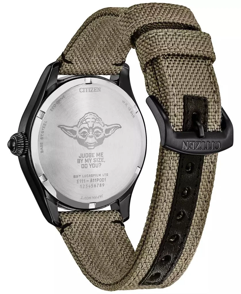Citizen Eco-Drive Men's Star Wars Yoda Beige Nylon Strap Watch 42mm 3
