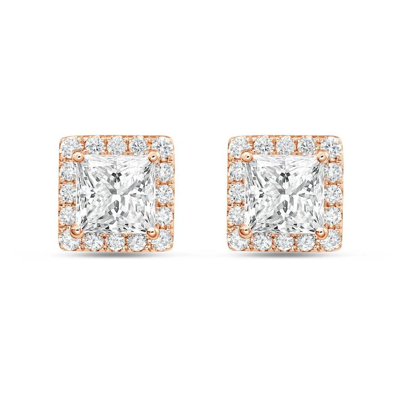 Diana M Jewels 14KT ROSE GOLD LAB GROWN FASHION EARRINGS WEIGHING 9.00 CTS TW