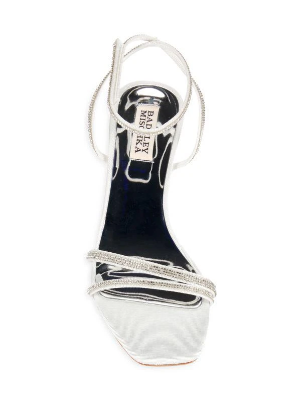 Badgley Mischka Embellished Metallic Sandals 5