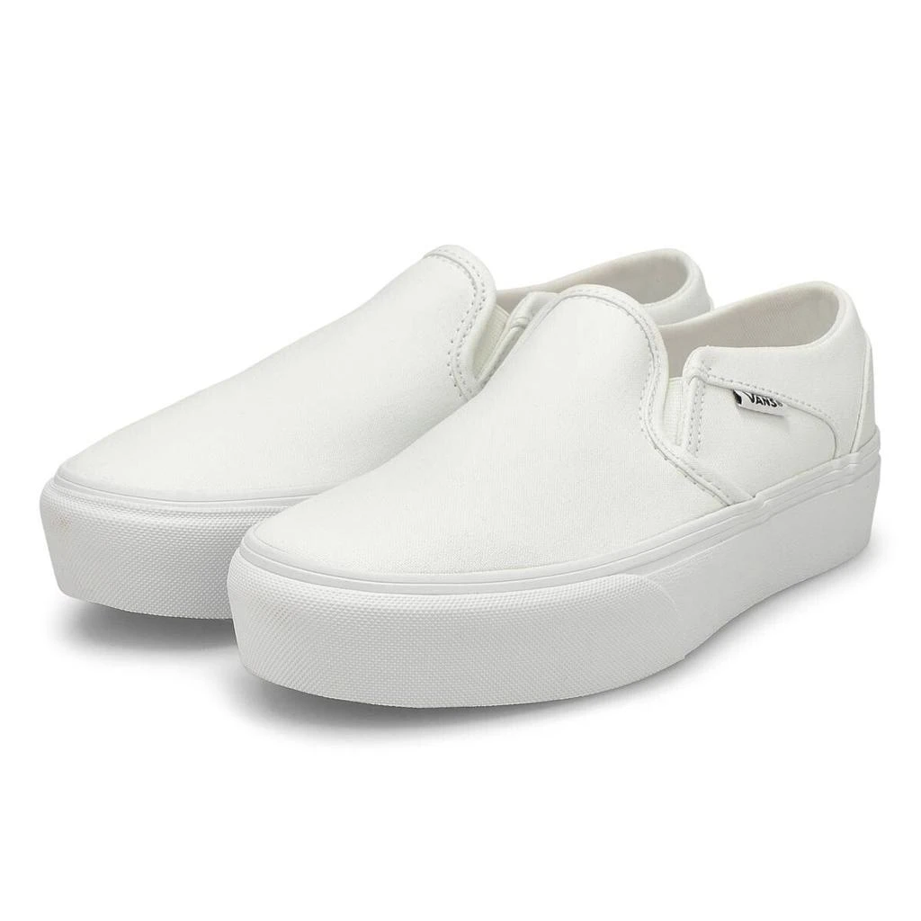 Vans Asher VN0A3WMM0RG Sneakers Womens 6.5 White Slip On Platform Shoes GBNC474 3