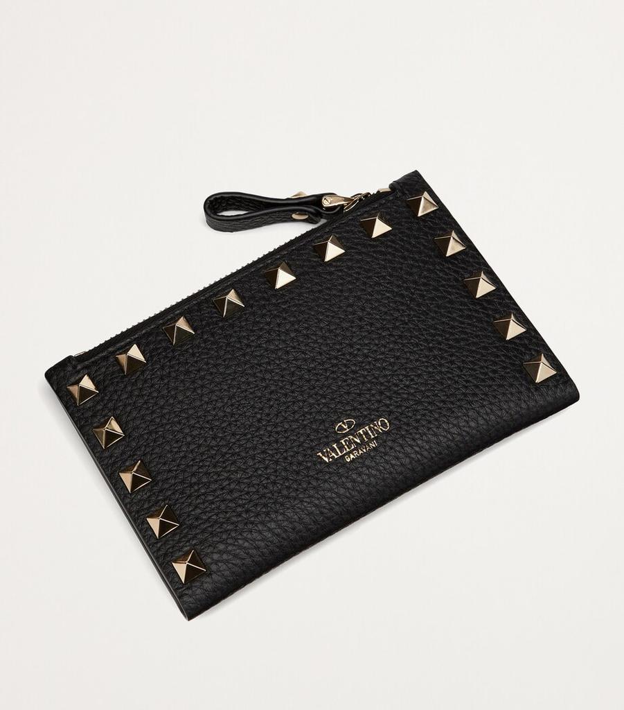 Valentino Leather Rockstud Coin and Card Holder